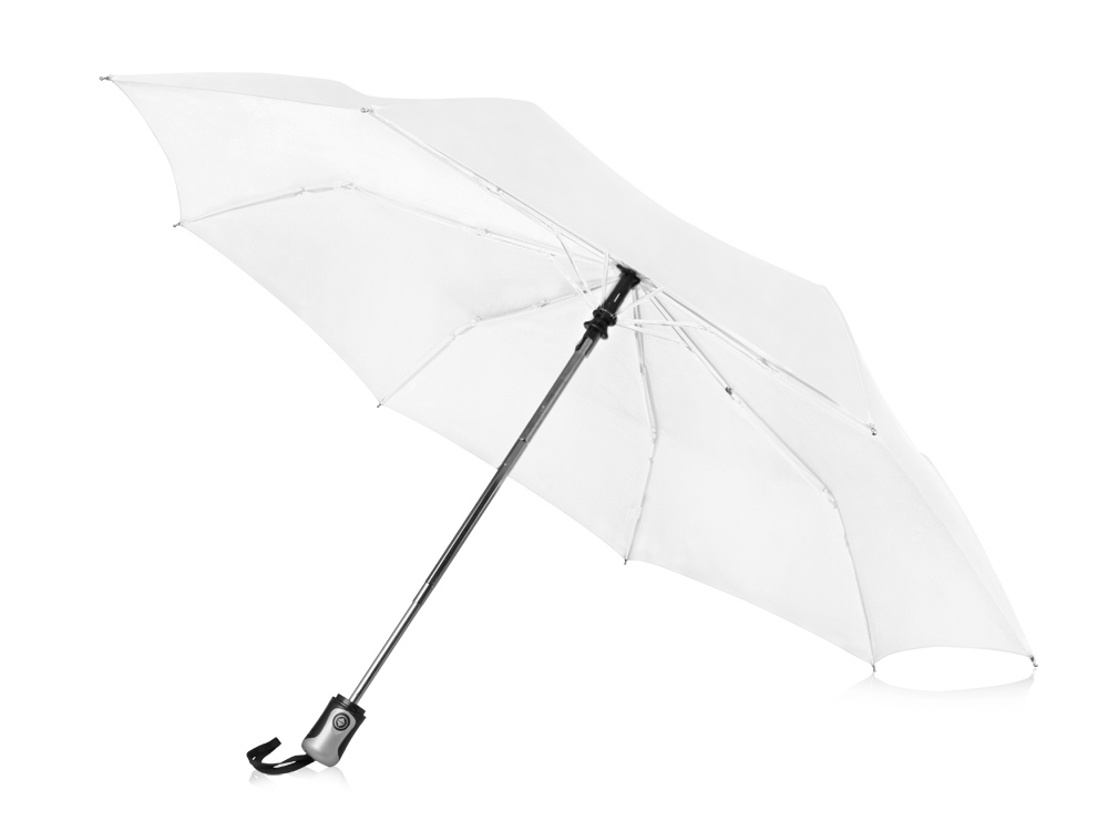 Зонт Alex трехсекционный автоматический 21,5, темно-синий/серебристый