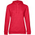 Толстовка с капюшоном женская Hoodie, красный меланж